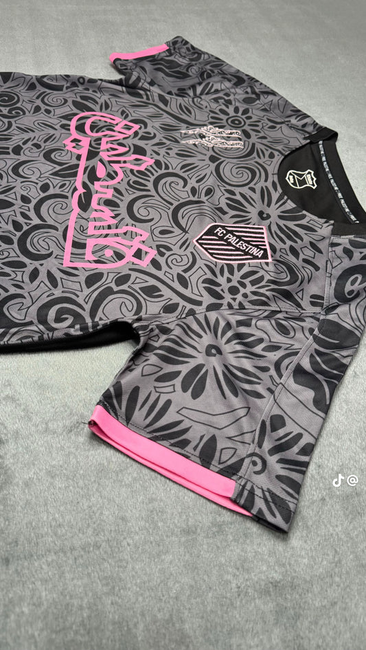 Black And Pink Palestinian Jersey