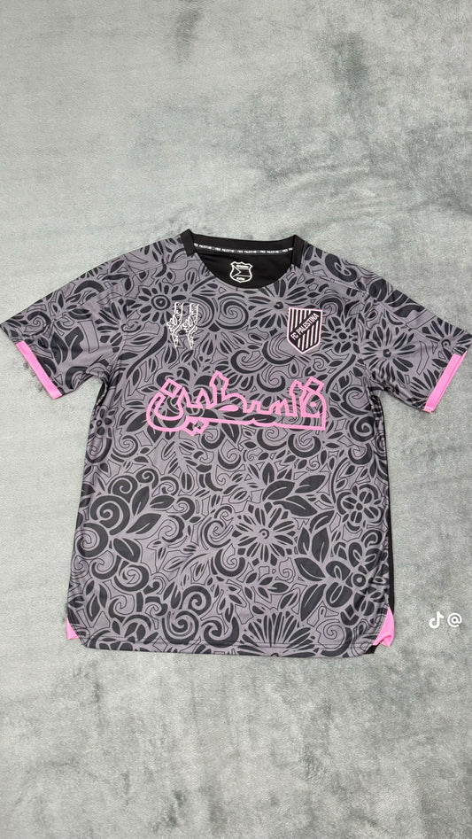 Black And Pink Palestinian Jersey