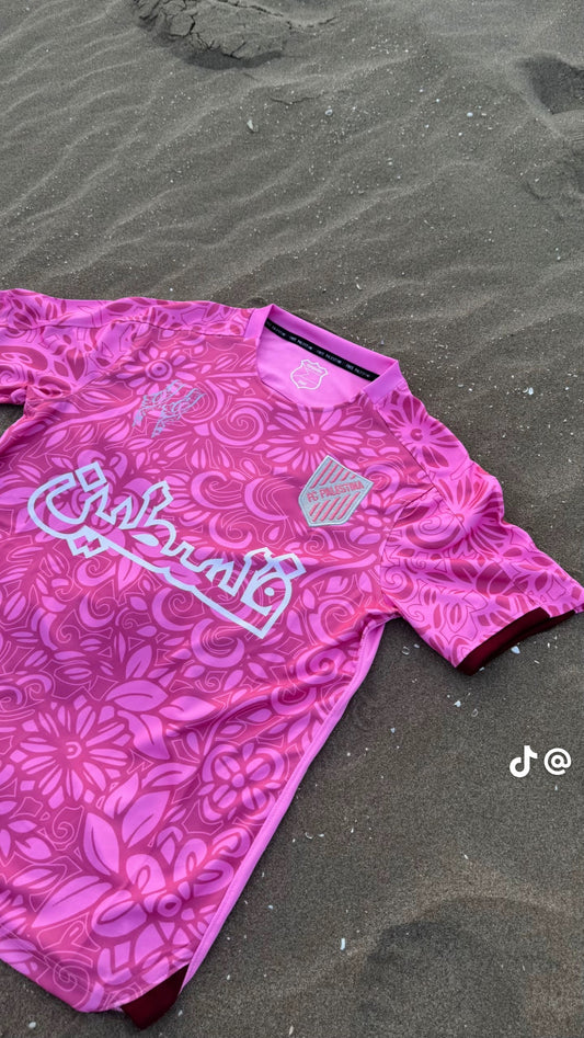 Pink Palestinian Short Sleeve Shirt